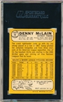 Autographed 1968 Topps Baseball- #40 Denny McLain, Tigers- SGC Certified & Encapsulated