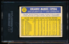 Autographed 1970 Topps Baseball- #555 Orlando Cepeda, Braves- SGC Certified & Encapsulated