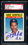 Autographed 1986 Topps Baseball- #717 Dave Winfield AS- SGC Certified & Encapsulated