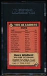 Autographed 1986 Topps Baseball- #717 Dave Winfield AS- SGC Certified & Encapsulated