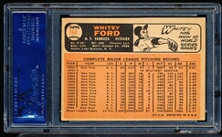 Autographed 1966 Topps Baseball- #160 Whitey Ford, NY Yankees- PSA/DNA Certified & Encapsulated