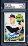 Autographed 1969 Topps Baseball- #15 Boog Powell, Orioles- PSA/ DNA Certified & Encapsulated