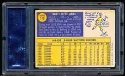 Autographed 1970 Topps Baseball- #170 Billy Williams, Cubs- PSA/ DNA Certified & Encapsulated