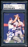 Autographed 1997 Fleer Baseball- #258 Chipper Jones, Braves- PSA/ DNA Certified & Encapsulated