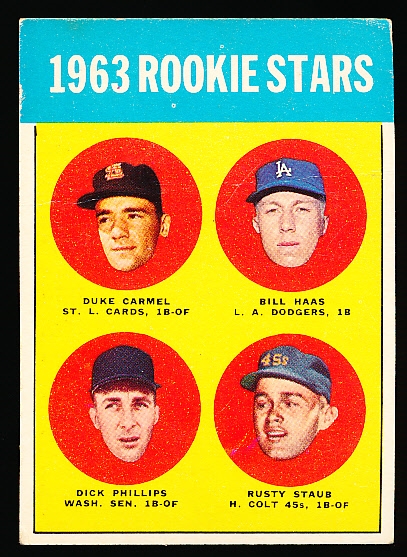 1963 Topps Bb- #544 Rusty Staub, Colt 45’s