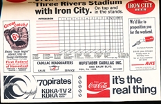 1970 Pitt. Pirates Baseball Program vs. Atlanta