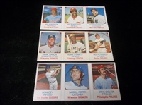 1975 Hostess Baseball 3-Card Uncut Box Panels- 3 Diff.