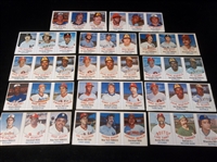 1977 Hostess Baseball 3-Card Uncut Box Panels- 14 Asst.
