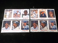 1978 Hostess Baseball 3-Card Uncut Box Panels- 4 Asst.