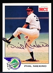 Autographed 1993 MCI Ambassadors of Baseball World Tour Phil Niekro (Braves) Card #4