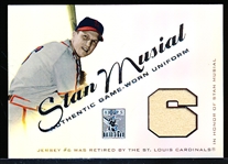 2001 Topps Tribute Bb- “Game-Worn Uniform”- #RJ-SM Stan Musial, Cardinals