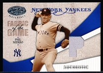 2004 Leaf Certified Materials Bb- “Fabric of the Game”- #FG91 Phil Niekro, Yankees- #77/100