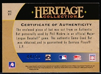 2005 Diamond Kings Bb- “Heritage Collection”- #HC21 Phil Niekro, Braves- #44/50
