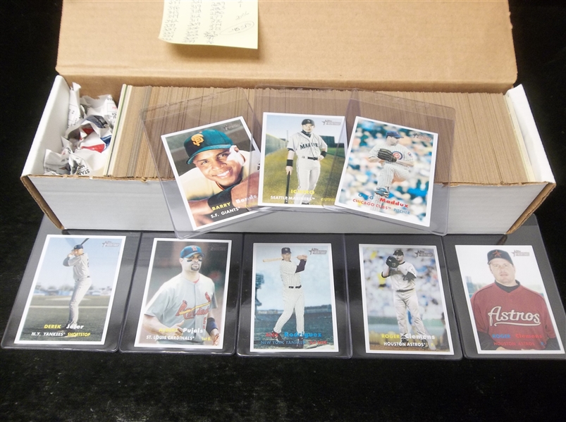 2006 Topps Heritage Baseball Complete Base Set of 384 with 50 Diff. SP’s