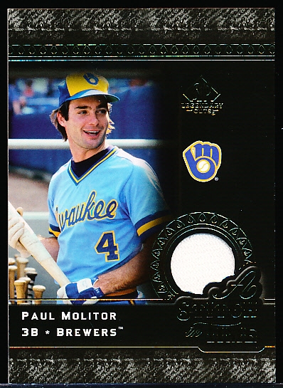 2007 SP Legendary Cuts Bb- “A Stitch in Time”- #ST-PM Paul Molitor, Brewers