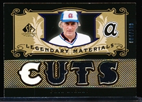 2007 SP Legendary Cuts Bb- “Legendary Materials”- #LM-PN Phil Niekro, Braves- #004/199