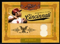 2008 Playoff Prime Cuts Bb- “Icons Game-Worn/Used”- #17 Joe Morgan, Reds- #46/50