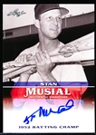 2015 Leaf Bb- “Autographs”- #MA-SM12 Stan Musial, Cardinals- 1952 Batting Champ