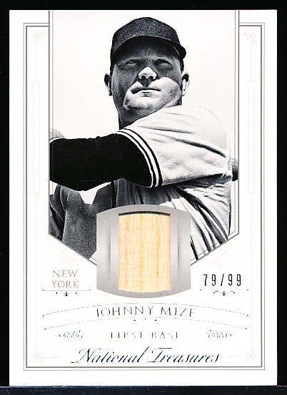 2015 National Treasures Bb- #29 Johnny Mize Bat, Yankees- #79/99