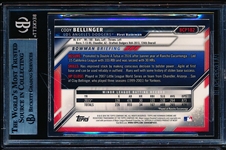 2016 Bowman Chrome Prospects Bb- “Black & Gold Refractors”- #BCP182 Cody Bellinger, Dodgers- Beckett Graded MINT 9