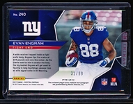 2017 Panini Spectra Football- “Prizm”- #240 Evan Engram AU Patch, Giants- #32/99