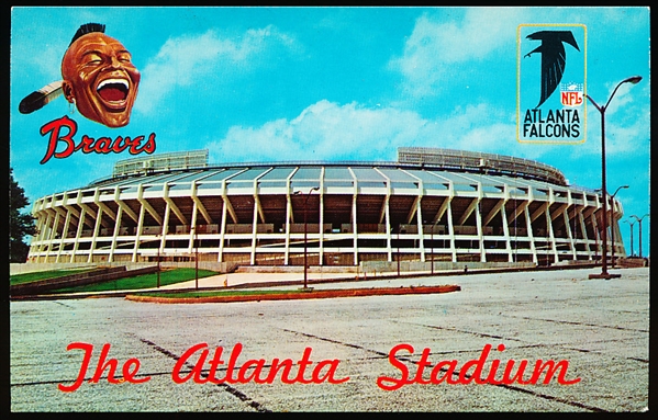 1965 Dexter Press “DT-6251-C: The Atlanta Stadium” Chrome Postcard