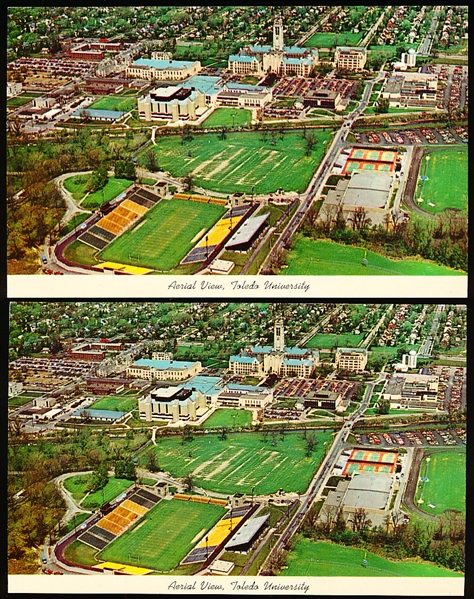 Buckeye News Co. “4EK-177: Aerial View, Toledo University” Chrome Postcards- 2 Postcards