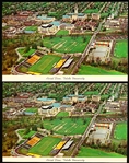 Buckeye News Co. “4EK-177: Aerial View, Toledo University” Chrome Postcards- 2 Postcards