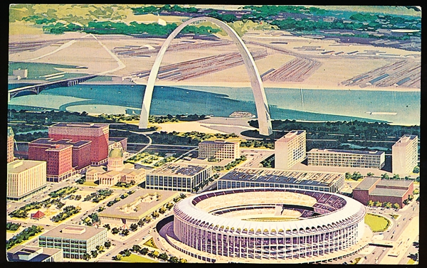 CharmCraft “P56057- Projected New Look For Downtown St. Louis” Chrome Postcard