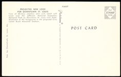 CharmCraft “P56057- Projected New Look For Downtown St. Louis” Chrome Postcard