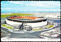 Dexter Press “C-107- Giants Stadium The Meadowlands” Deckle Edged Chrome Postcard