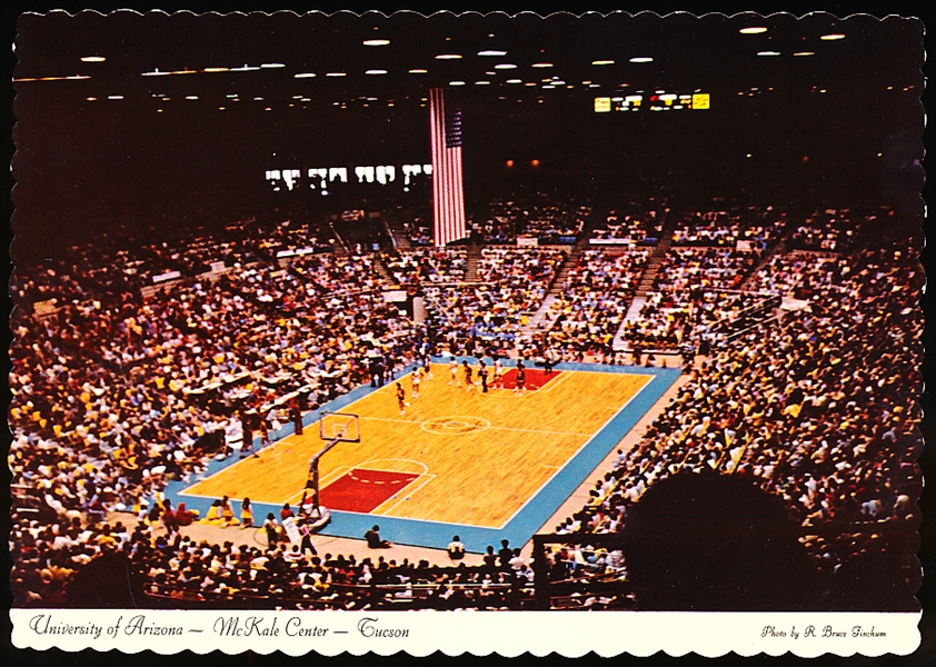 Dexter Press “32286-D: University of Arizona- McKale Center- Tucson” Deckle Edged Chrome Postcard