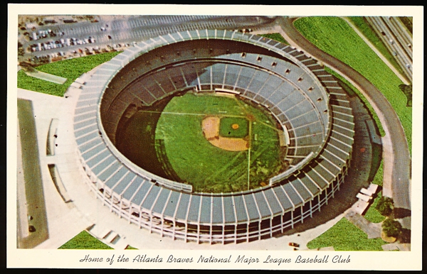 M & O Distributors “5DK-567, G.199- Home of the Atlanta Braves National Major League Baseball Club” Chrome Postcard