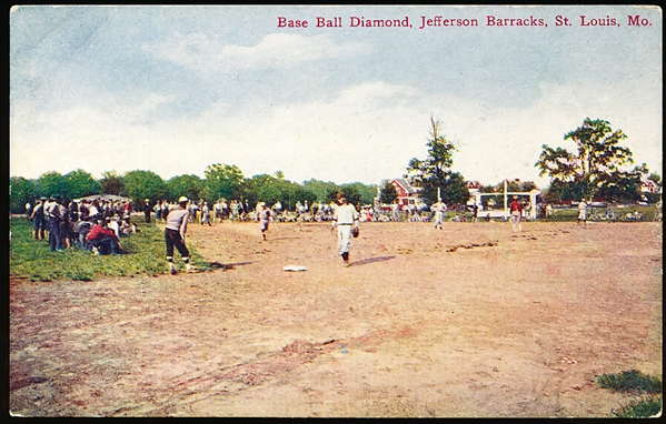 Majestic Publishing Co. “508- Base Ball Diamond, Jefferson Barracks, St. Louis, MO.” Pre-Linen Postcard