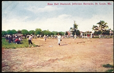 Majestic Publishing Co. “508- Base Ball Diamond, Jefferson Barracks, St. Louis, MO.” Pre-Linen Postcard