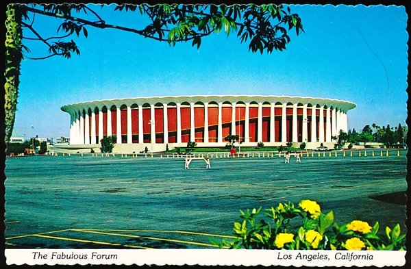 Mitock Publishers, Inc. “P309427- The Fabulous Forum- Los Angeles, California” Deckle Edged Chrome Postcard