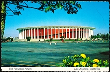 Mitock Publishers, Inc. “P309427- The Fabulous Forum- Los Angeles, California” Deckle Edged Chrome Postcard