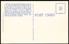 North Carolina News Co. “1C-H1512, R-16- William Neal Reynolds Coliseum, N.C. State College, Raleigh, North Carolina” Linen Postcard