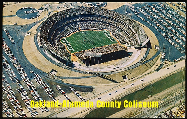 R and C Hakanson “C21183- Oakland-Alameda County Coliseum” Chrome Postcard