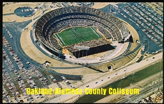 R and C Hakanson “C21183- Oakland-Alameda County Coliseum” Chrome Postcard
