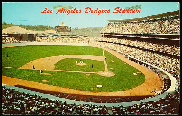 Western Publ. & Nov. Co. “2DK-687, L.155- Los Angeles Dodgers Stadium” Chrome Postcard