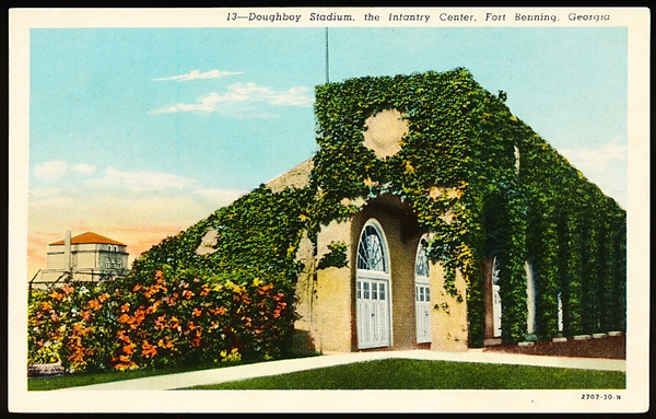 The White Company “13, 2707-30-N: Doughboy Stadium, The Infantry Center, Fort Benning, Georgia” Pre-Linen Postcard