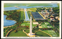 B.S. Reynolds Co. “2A-H970- Washington Monument, Lincoln Memorial, Bridge and Potomac River, Washington, D.C.” Linen Postcard