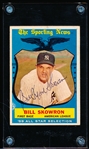 Autographed 1959 Topps Bsbl. #554 Bill “Moose” Skowron- High #!- JSA Sticker Certified