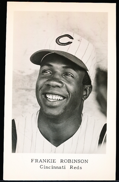 1964 Cincinnati Reds MLB Team Issue B/W 3 ½” x 5 ½” Photo- Frankie Robinson