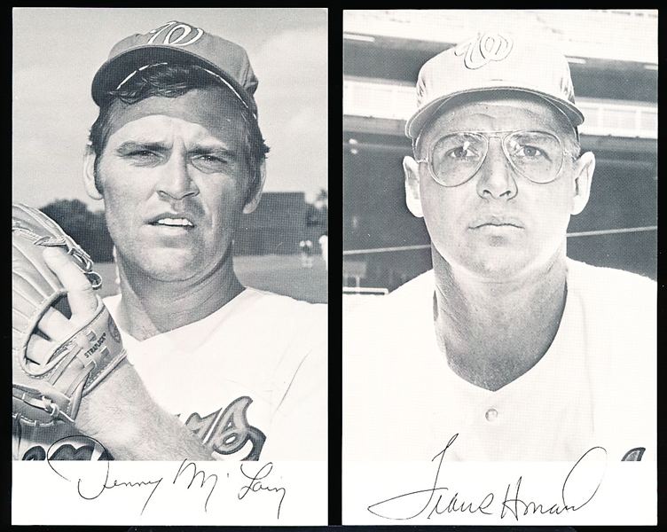 1960’s-70’s Washington Senators MLB Team Issued B/W 3-½” x 5-¾” Photos- 23 Asst.