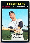 Autographed 1971 Topps Bsbl. #180 Al Kaline- JSA Basic Sticker Certified