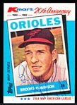 Autographed 1982 K-Mart Bsbl. #5 Brooks Robinson