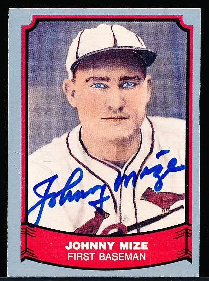 Autographed 1988 Pacific Baseball Legends #63 Johnny Mize