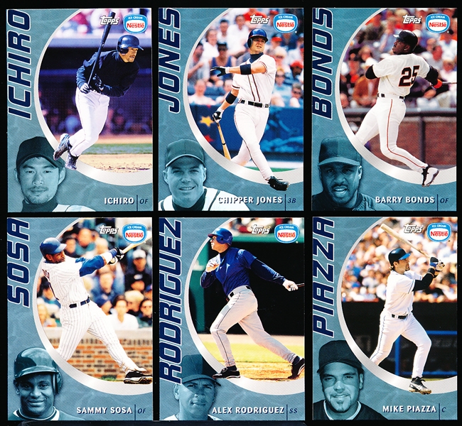 2001 Nestle Bsbl.- 1 Complete Set of 6 Cards
